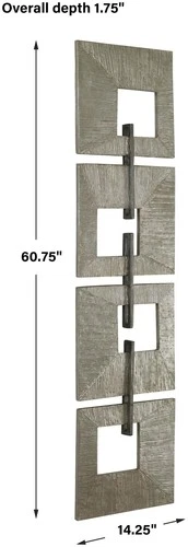 Uttermost 04354 Linked 14-1/4" x 60-3/4" Frameless Decorative - Multi - Picture 5 of 5