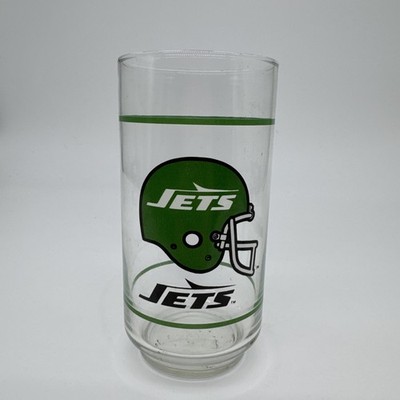 1988 Mobil Oil Promotional Beverage NFL Drinking Glass New York Jets 14oz