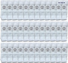 36 Pairs Of Yacht  Smith Men's Long Cotton Sport Tube Socks, Size 10-13