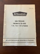 BF GOODRICH High Pressure Pneumatic De-Icers T-21, T-22, T-23 & Radome manual