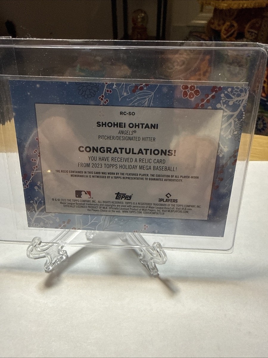 Topps 2023 Holiday Mega Shohei Ohtani Angels Relic Card Player