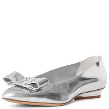 Salvatore Ferragamo Women's Viva Bow Detail Shoes Silver