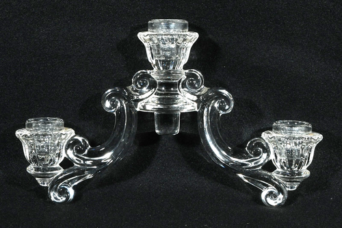 Cambridge Caprice Candelabra 1 Arm With 5 Candle Holders & Bobeches - Picture 7 of 7