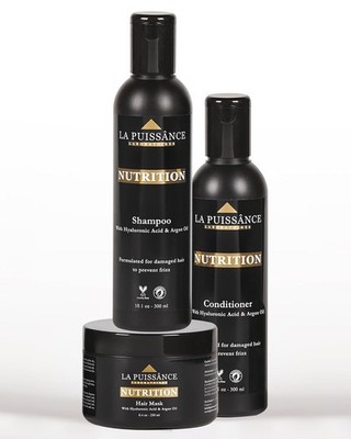 LA PUISSANCE Moroccan Argan Oil Shampoo, Conditioner, and Hair Mask Set