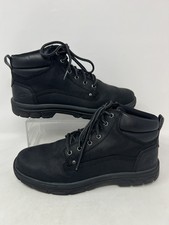 Skechers Boots Men Size UK 9 Segment Garnet Chukka Relaxed Memory black leather