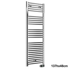 Sèche-serviettes électrique CORTINA EVO CHROMÉ 137x48 cm thermostat digital