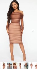 Ruched And Ready Bandage Midi Dress