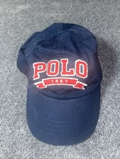 Vintage POLO RALPH LAUREN 1967 Spell Out Pony Buckle Strap Hat Cap 90s