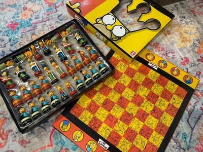 The Simpsons 3D Schachspiel Sammlerdose komplett mit allen Spielfiguren & Brett