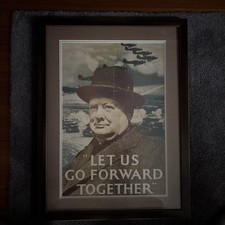 1940s Rare Authentic Winston Churchill World War Two Poster (READ DESCRIPTION)