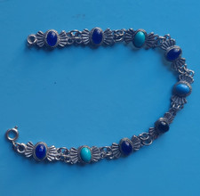 Vintage Gliederarmband Retro 80er blau/türki...