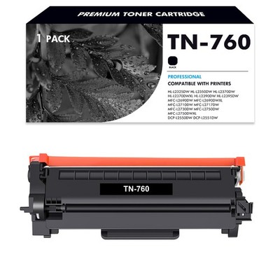 1PK TN760 Toner Cartridge for Brother MFC-L2710DW MFC-L2750DW TN-730 760 Toner