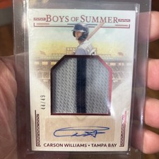 2024 Panini Boys of Summer Carson Williams Prospect Material Auto #/99 58363