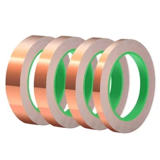4 Sizes Copper Foil Tape,Double-Sided Conductive Copper Tape with Adhesive fo...