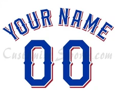 Baseball Texas Rangers Customized Number Kit for 2020-2023 Home White Uniform