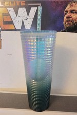 L@@K Starbucks 2023 Green Jade  Gradient Ombre Grid 24 oz Venti Tumbler 