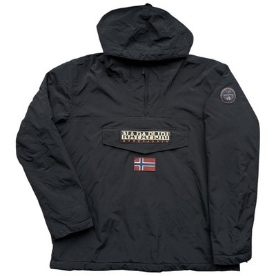 Napapijri Rainforest Herren Jacke Fleece gefüttert schwarz Anorak 3XL