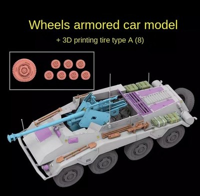 RYEFIELD 5118+2076 1/35 Spahwagen Full Interior And Weighted Wheels Type A 8Piec