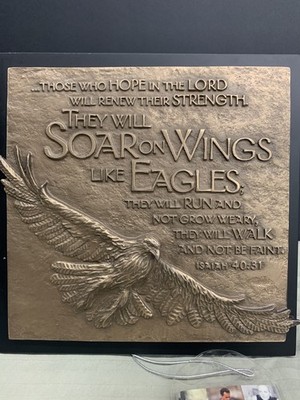 Lighthouse Christian''Soar On Wings Like Eagles'' W/Book 3D Bronze