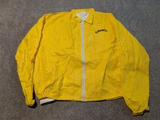 Vintage Camel Cigarettes Jacket Mens XL Yellow Tyvek Dupont 90s Windbreaker