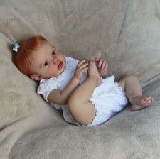 24inch Handmade Reborn Baby Doll Kits Toddler Girl Rooted Hair LifelikeToy Gifts