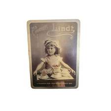 Vintage Lindt Lindor Collectible Tin Box – “Chocolat Lindt” Girl Design