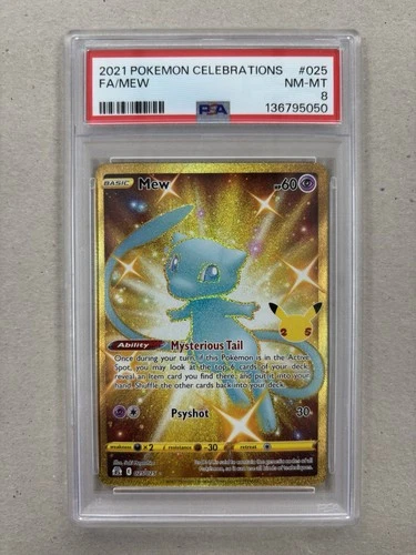 2021 Pokemon Celebrations Mew 025 Full Art PSA 8