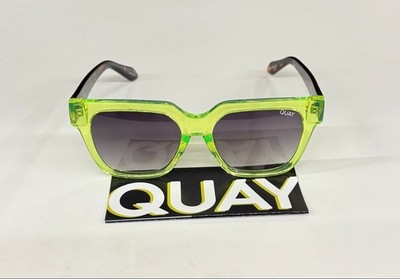 Quay PSA Unisex Square Sunglasses  NEONYEL/SMK