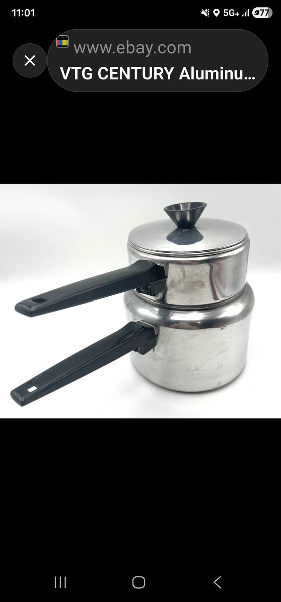 Marmite Camping Vintage Century Aluminum Ware 1.5 QT – État D'usage, Sans Couvercle, USA