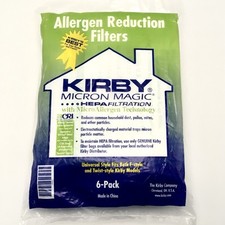 For KIRBY VACUUM BAGS:6 Sentria UNIVERSAL F Style MICRON MAGIC Hepa White Cloth