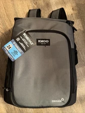 Igloo Carbonite MaxCold Latitude Top Grip Backpack Cooler Holds 24 Cans NWT Gray