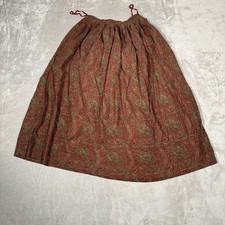 Vintage Polo Ralph Lauren Skirt Womens 6 Brown Paisley Cotton Midi Aztec Boho