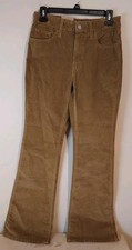 Levi's 726 Flare Corduroy Jeans Pants Size 27x32 Women's Brown Mid Rise Nwt