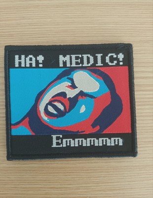 STICKTES AUFNÄHER EMBLEM ARZT RETTER SCRATCH SYSTEM 7/8CM