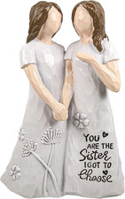 Gifts for Women Friendship, Best Friend Statue Sister I Got to Choose, Arm in Ar