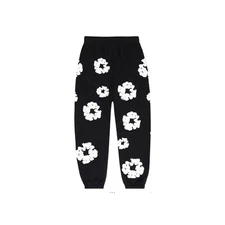 Denim Tears Cotton Wreath Sweatpants Black White Men's Size Small Brand NEW