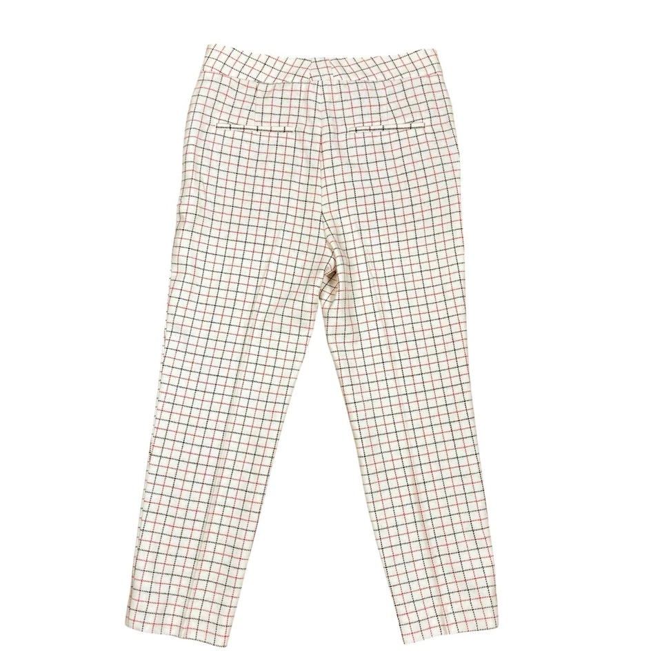Rag & Bone Pants Women’s Sz 6 High Rise Lambswool Ivory Poppy Check Ankle Length - Image 4 of 4