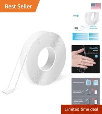 Crystal Clear Double-Sided Foam Tape 10FT - Strong Adhesion, Indoor & Outdoor