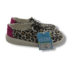 Hey Dude Wendy Youth Shoes Size 1 Cheetah Slip On