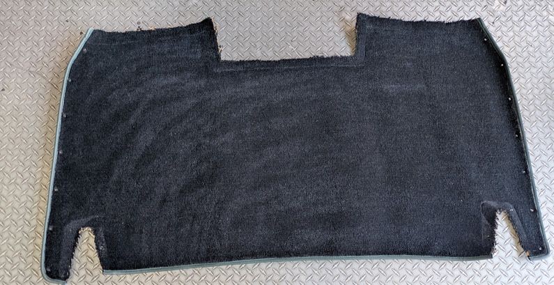 BENTLEY ROLLS ROYCE SILVER SPUR TRUNK CARPET FOR LID BLACK WITH JADE BINDING