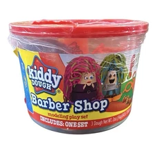 Creative Kids Kiddy Dough Barber Shop Modeling Play Set W Carry Bucket New