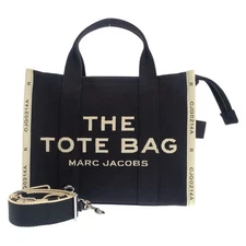 MARC JACOBS The Thot M0017027 Tote Bag Shoulder Bag 2way Black canvas