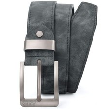 Mens Belts for Jeans PU Leather Belt Soft Lightweight Work Belts for Men Casual
