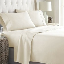 Extra Deep Pocket 100 Cotton 1000-1200 TC Ivory Solid Select Item