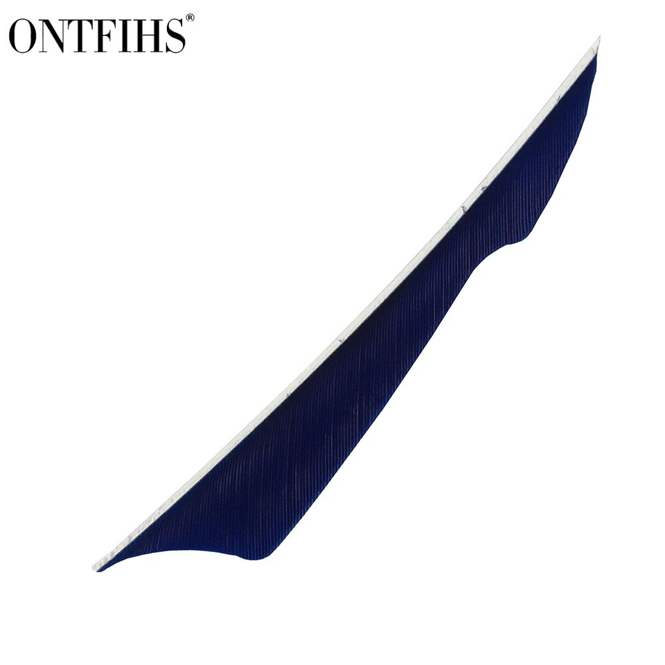 Right Wing 100PCS 4" Dark Blue Sting Archery Fletches Arrrow Feather Fletchings - Image 4 of 4