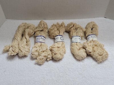 LARGE LOT OF MACRAME THREAD THIN CRAFT STRING FIRUL ROSU TALMACIU SIBIU BEIGE
