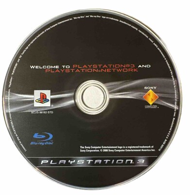 PS3 Playstation 3 Welcome to Playstation 3 and Playstation Network Blu-ray Disc