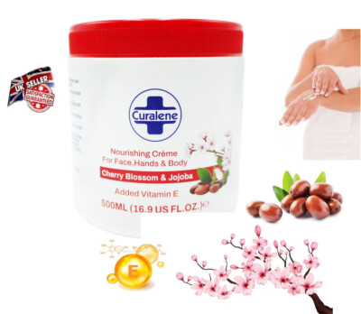 Curalene Pflegende Creme Hand Gesicht Körper Vitamin-E Kirschblüte & Jojoba 500ml