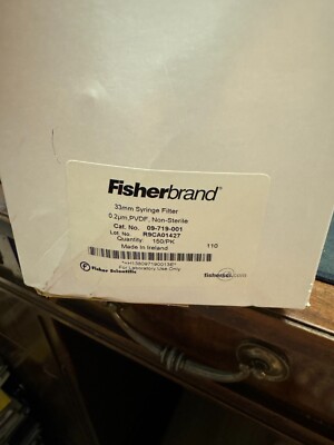 FisherBrand 33mm Syringe Filter, 0.22µm, Nylon, Non-Sterile Cat09-719-008 150/PK