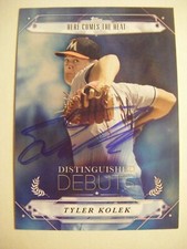 TYLER KOLEK signed SP 2015 Topps DISTINGUISHED DEBUTS baseball card AUTO DD-3 RC